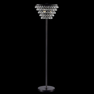 Jemma 60" Crystal/Metal LED Floor Lamp - JONATHAN Y